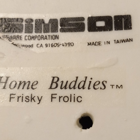 Vntg Simson Porcelain Home Buddies Figurines Frisky Frolic Made in Taiwan. - Picture 5 of 7